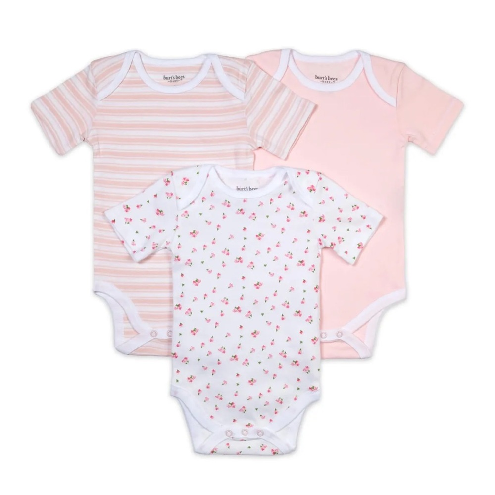 Burt’s bees baby 3 pack onesies organic cotton